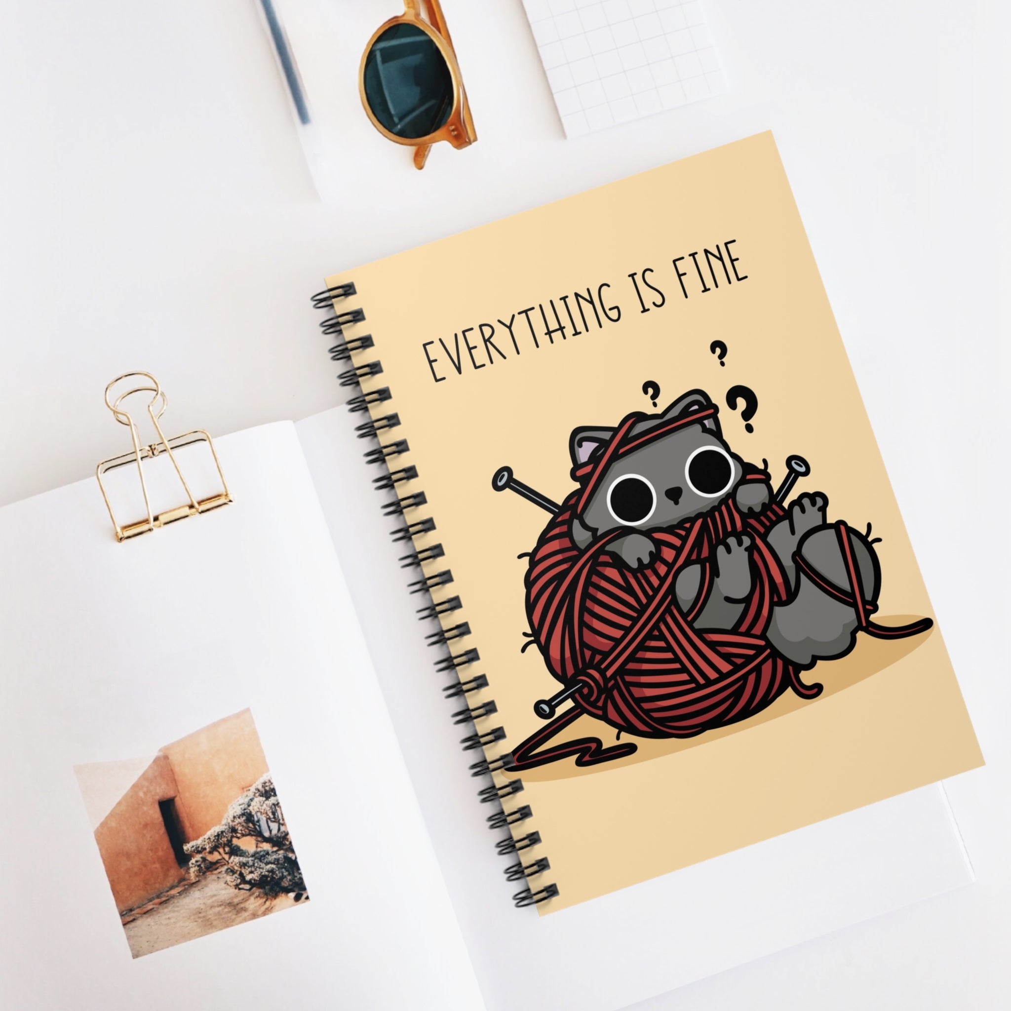Everything Is Fine A5 Lined Notebook