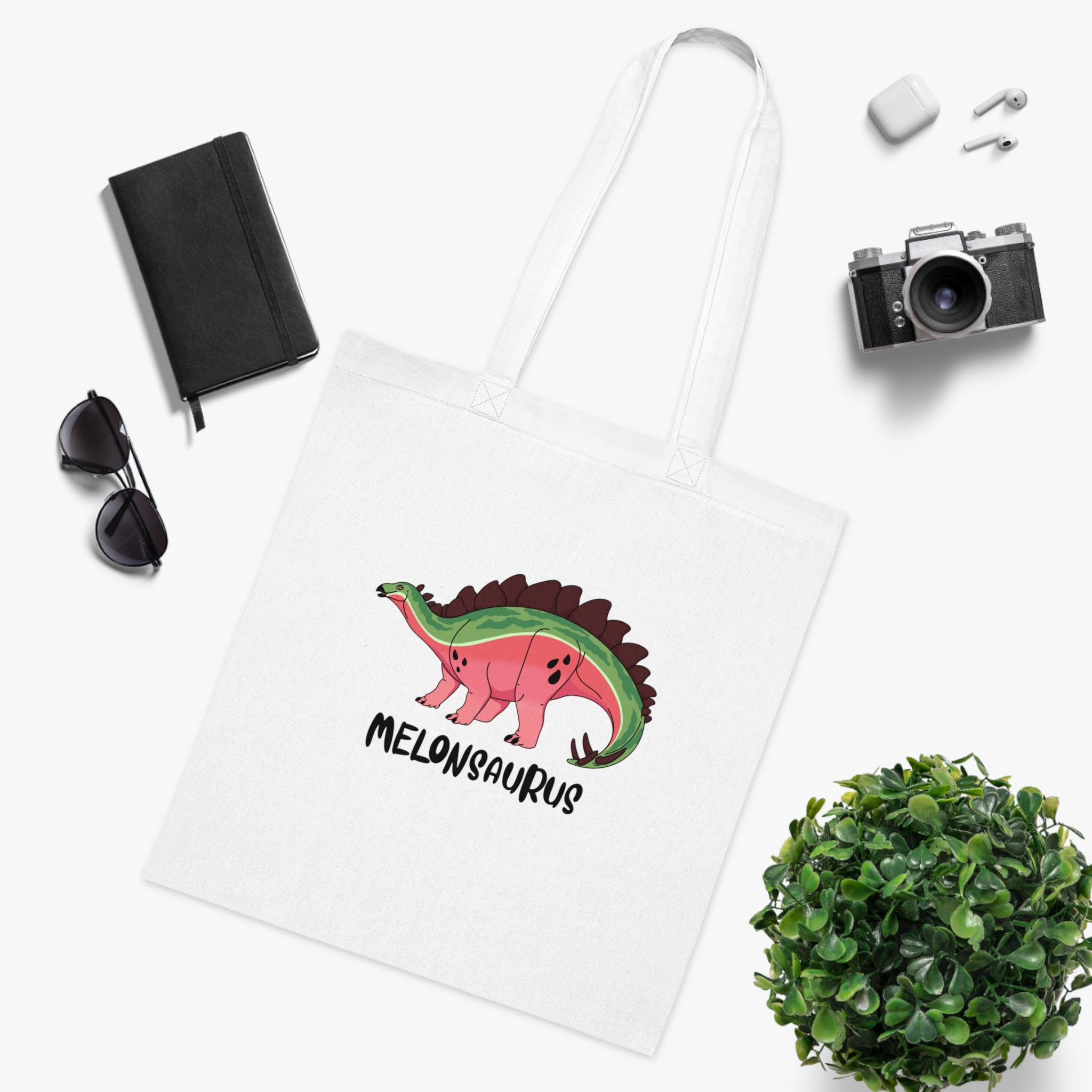 Melonsaurus White Tote Bag