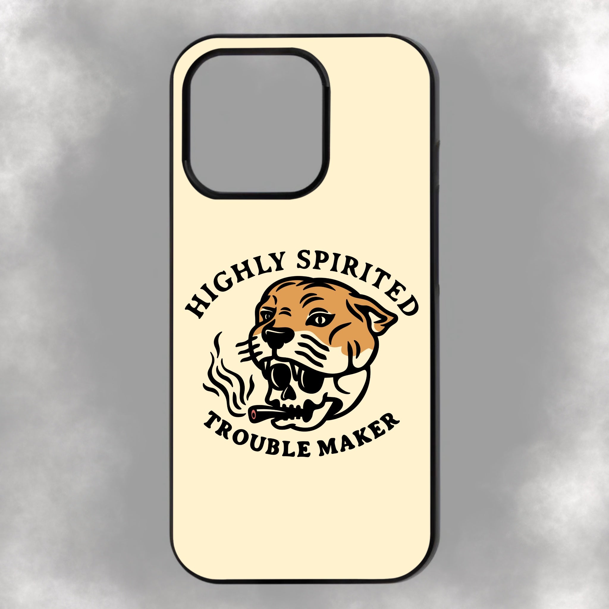 Highly Spirited Trouble Maker iPhone Rubber Phone Case