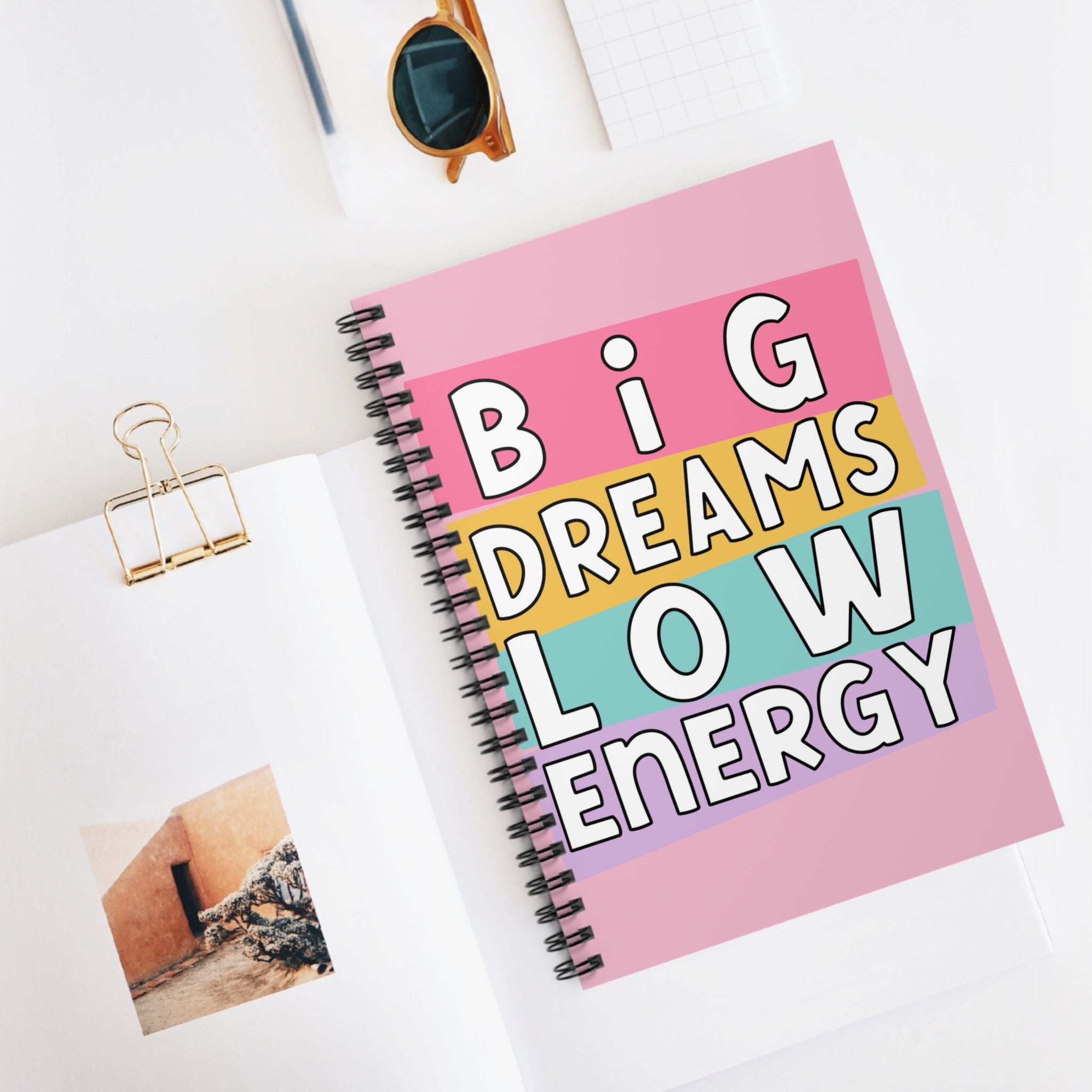 Big Dreams Low Energy A5 Lined Notebook