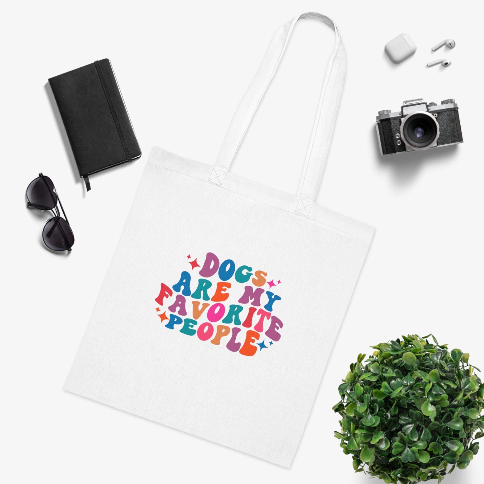 Dogs Are My Favorite People White Tote Bag