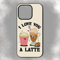 I Love You A Latte iPhone Rubber Phone Case