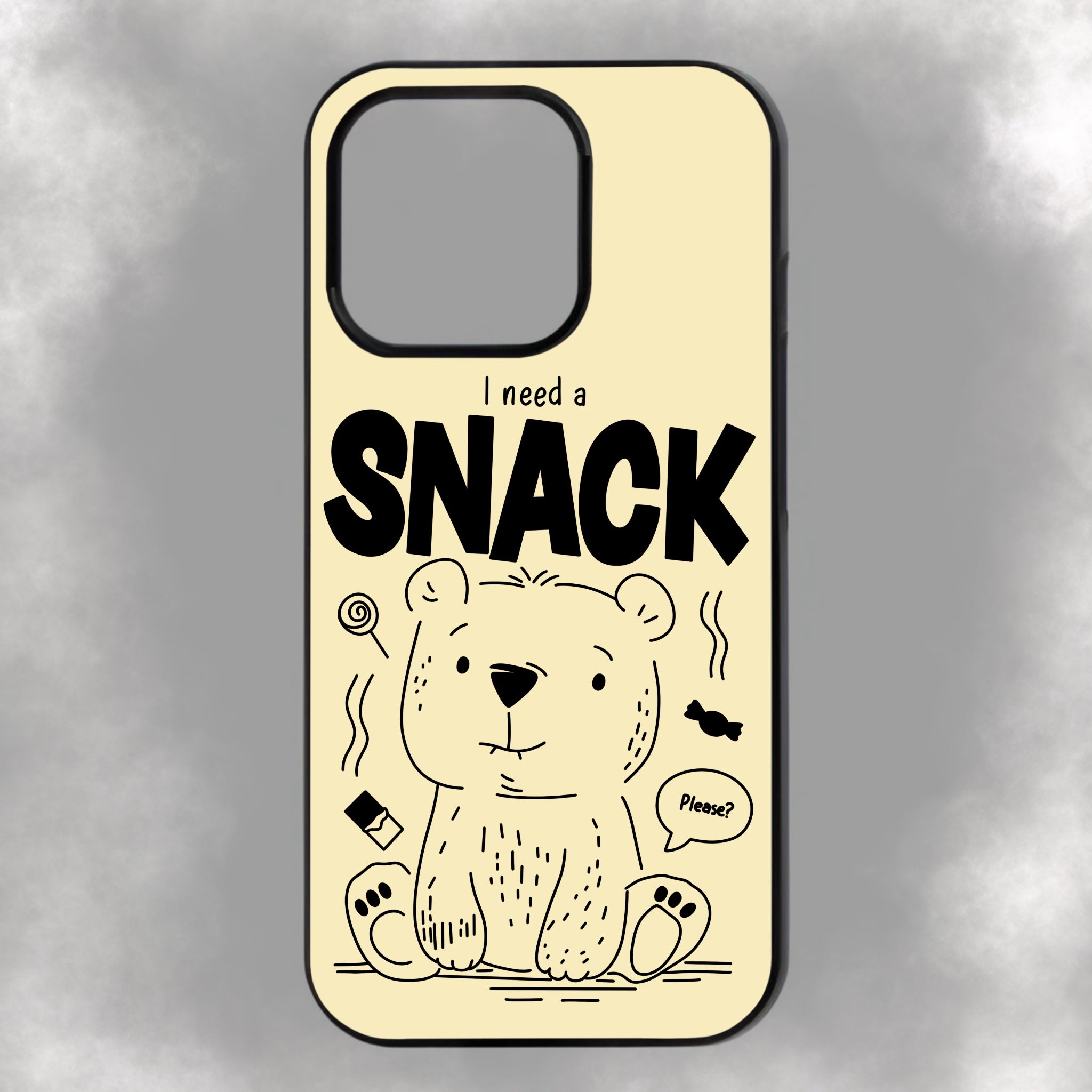 I Need A Snack iPhone Rubber Phone Case