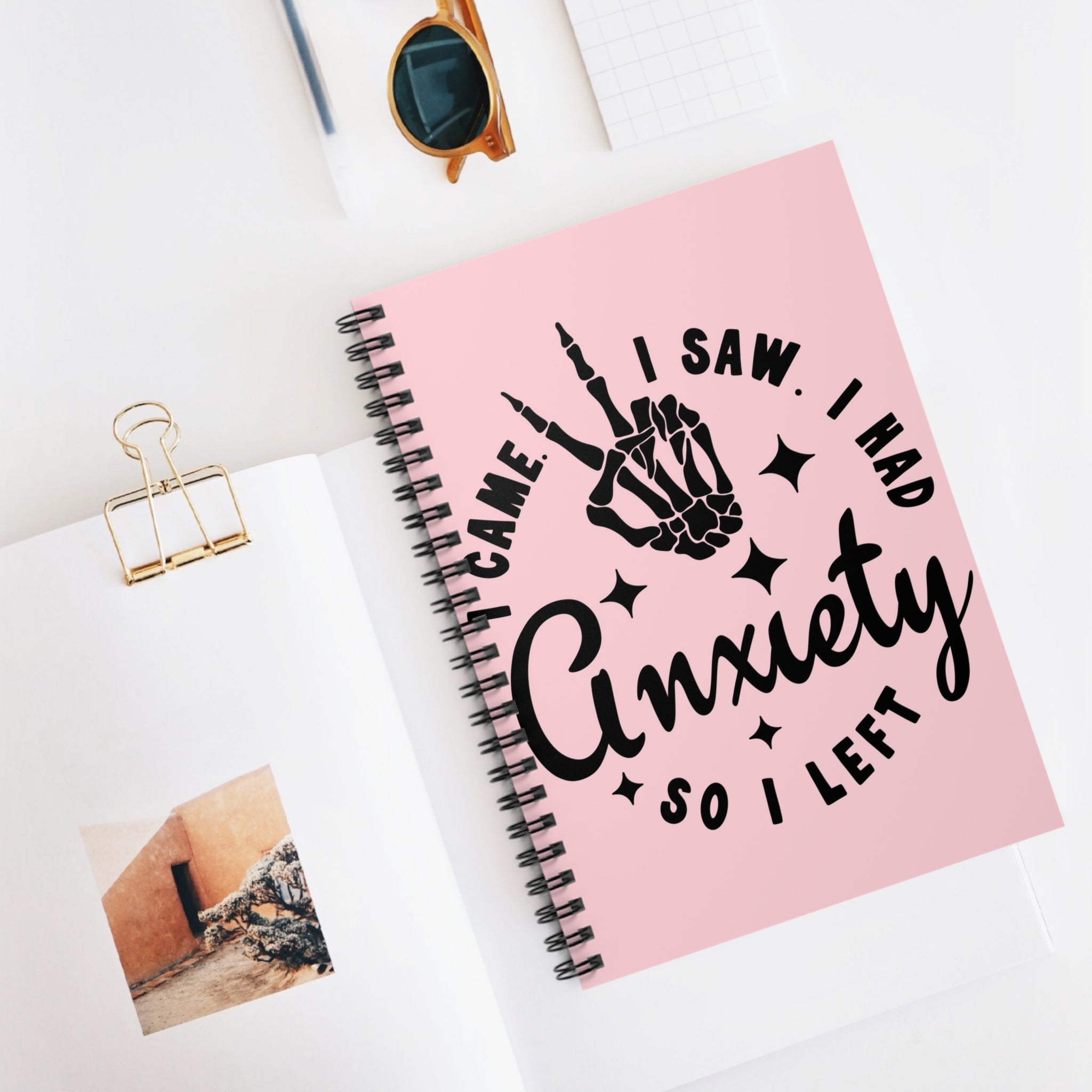 I Came. I Saw. I Had Anxiety So I Left A5 Lined Notebook