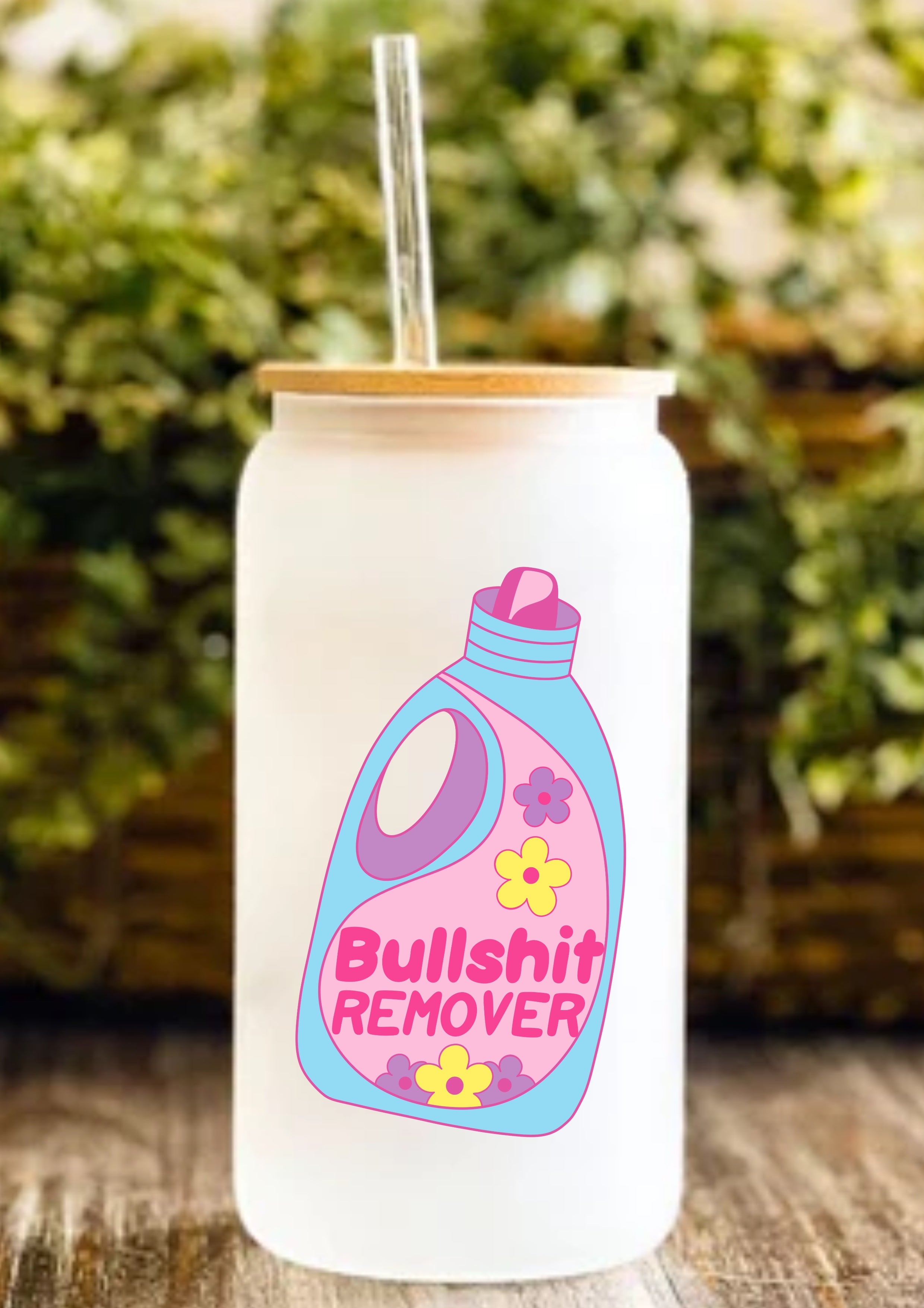 Bullshit Remover 12oz Frosted Glass Tumbler