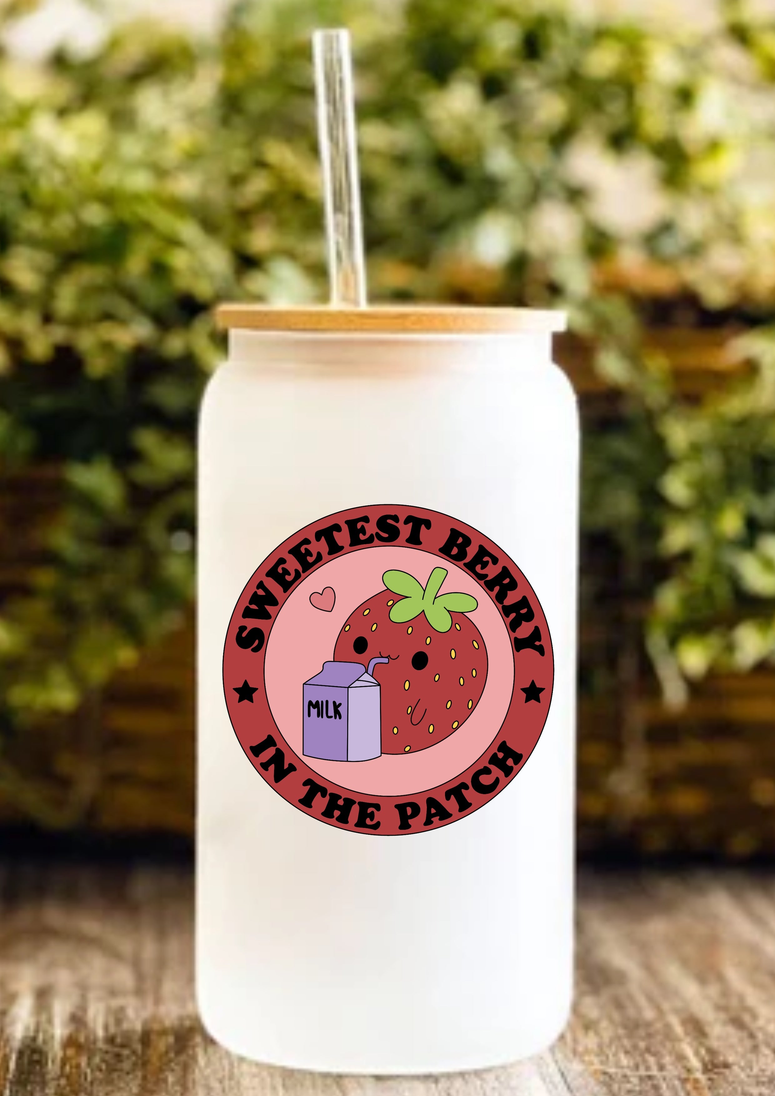 Sweetest Berry In The Patch 12oz Frosted Glass Tumbler