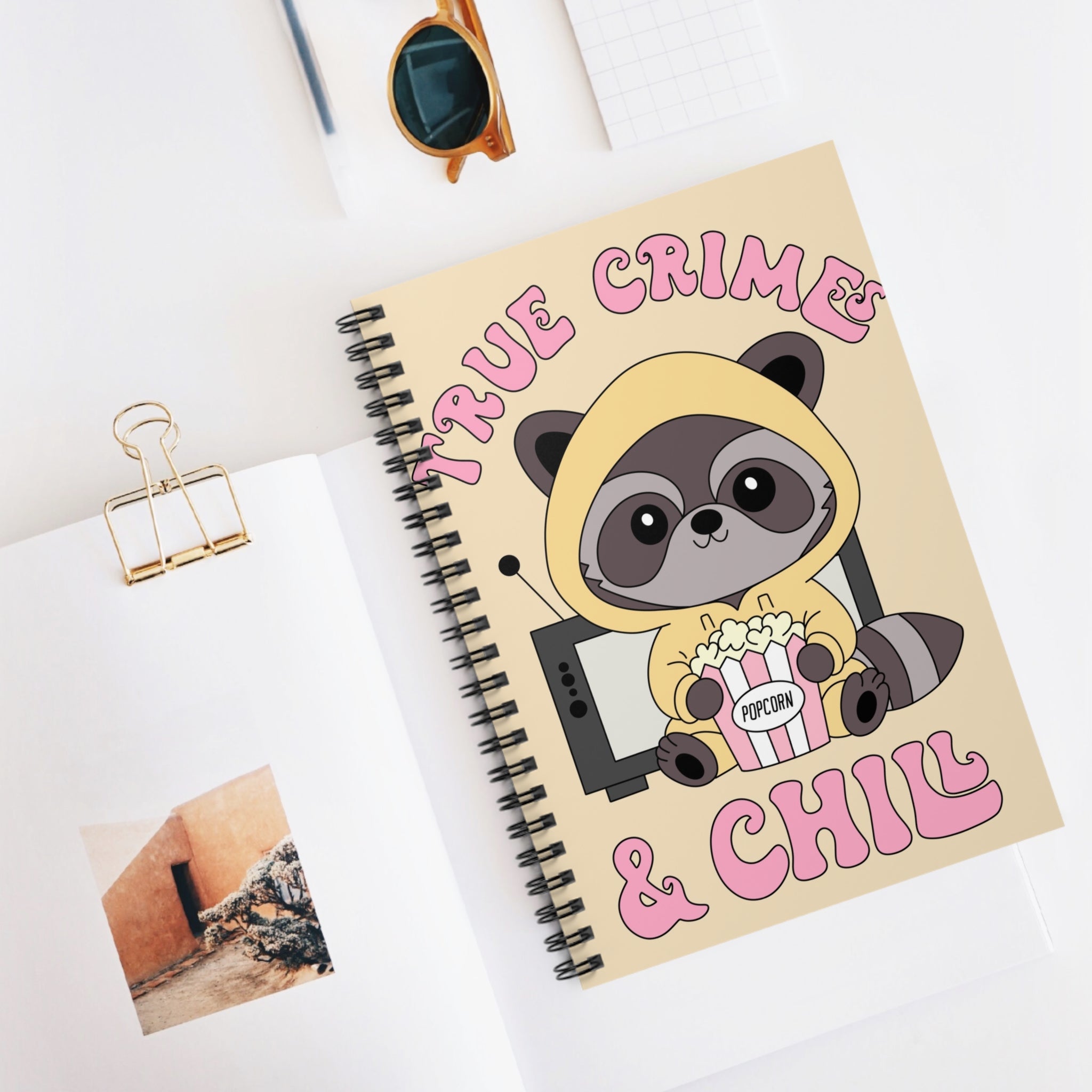 True Crimes & Chill A5 Lined Notebook