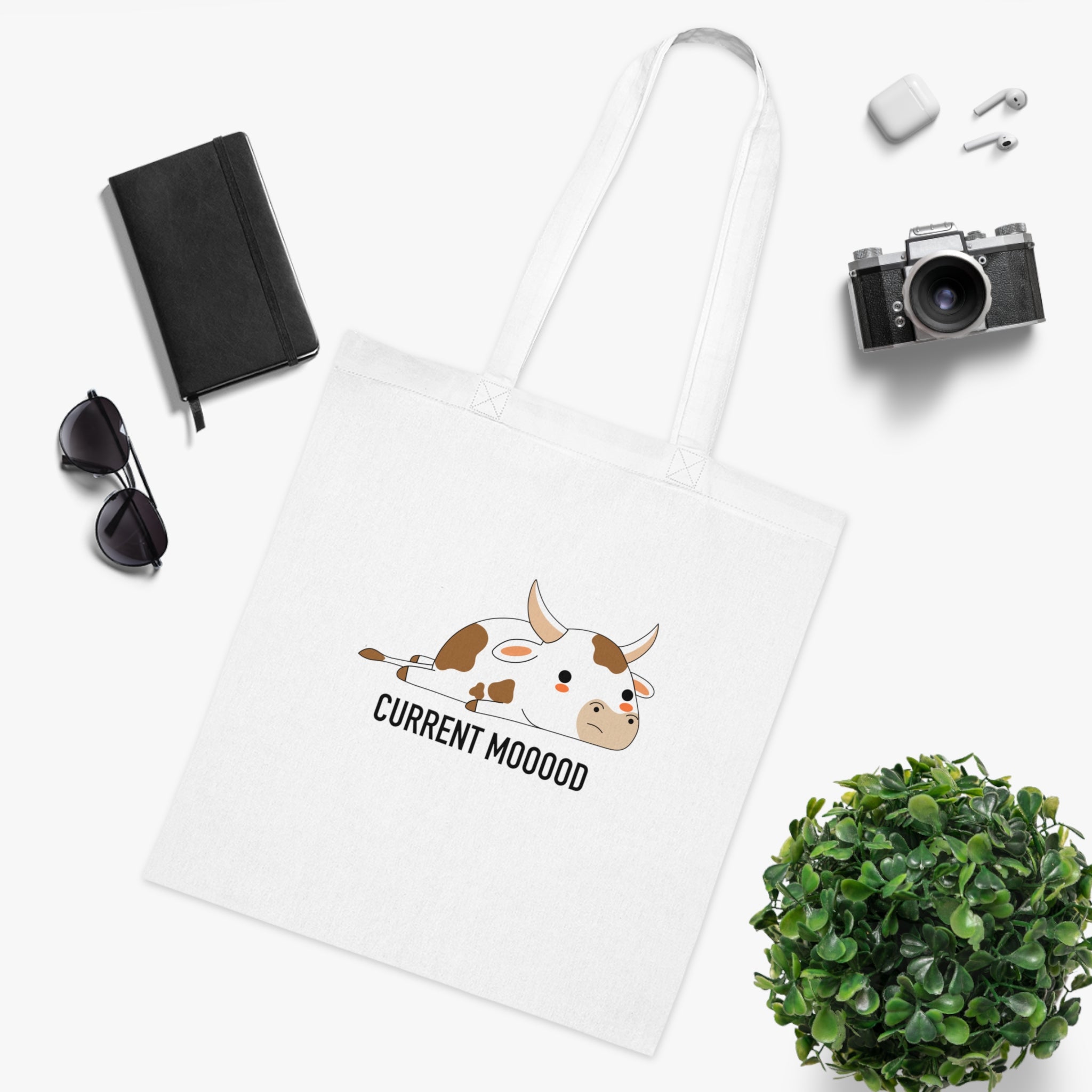 Current Mooood White Tote Bag