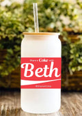 Share A Coke Personalised 12oz Frosted Glass Tumbler
