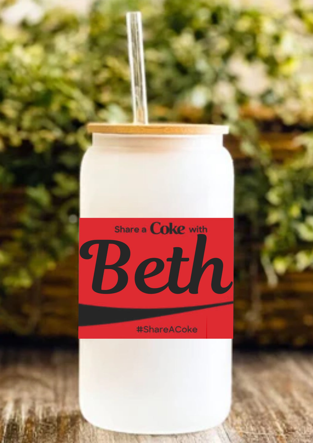 Share A Coke Personalised 12oz Frosted Glass Tumbler